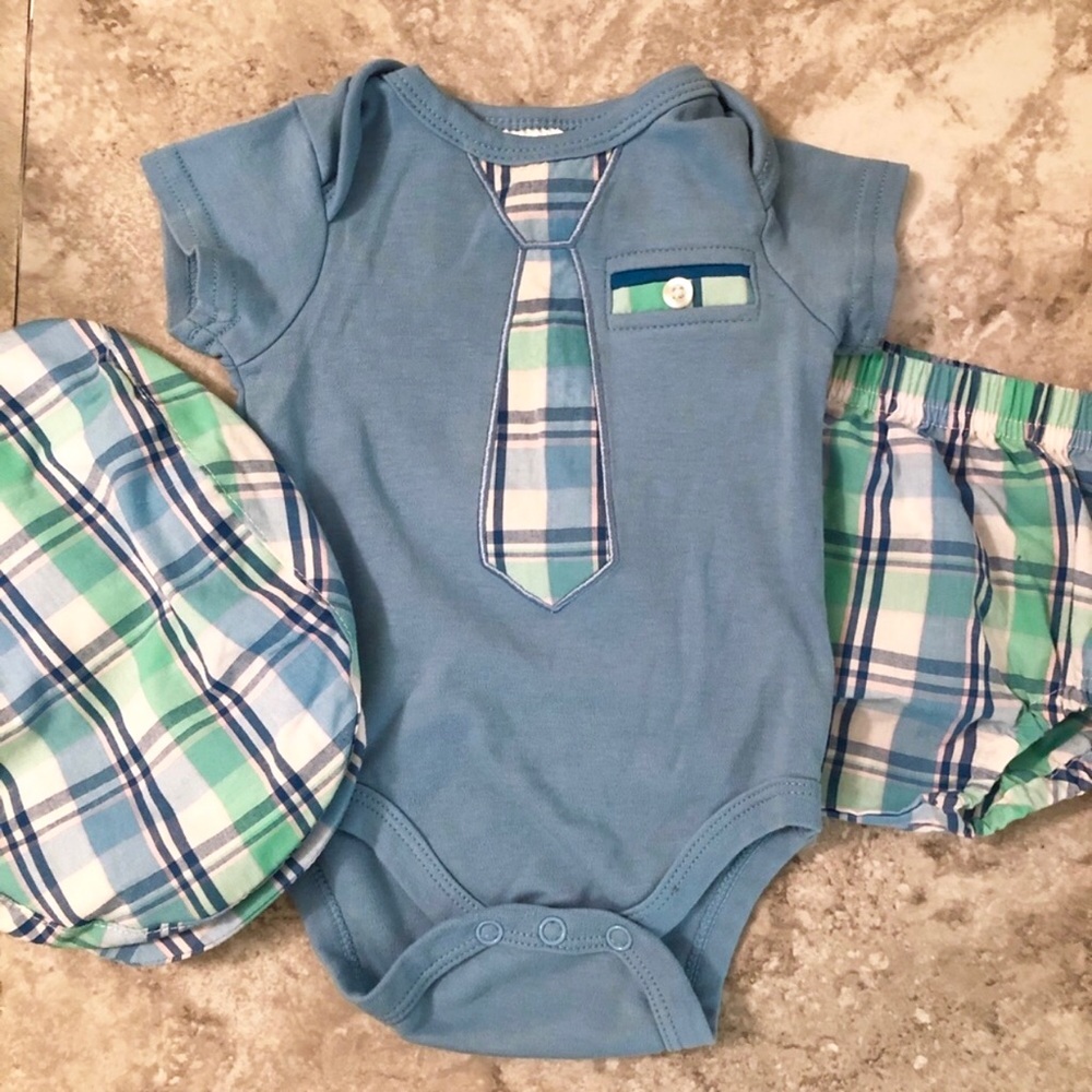 Nursery Rhyme Onesie Set +Bloomers Hat 3 months